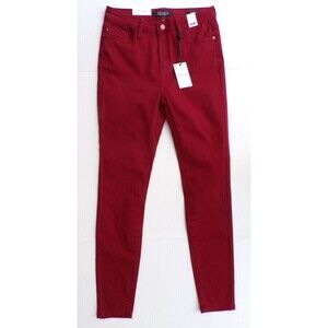 Judy Blue Jeans Pants Skinny Fit High Waist Wine Color JB88146 Size 7/28 NWT!